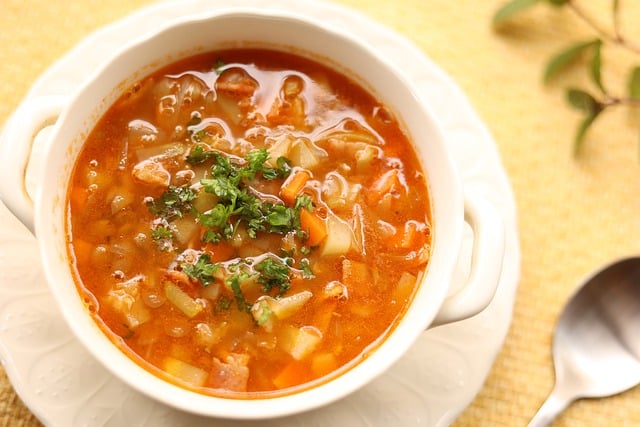 Mastering the Craft of Hearty Beef Lentil Soup with Crispy Bacon and Chives